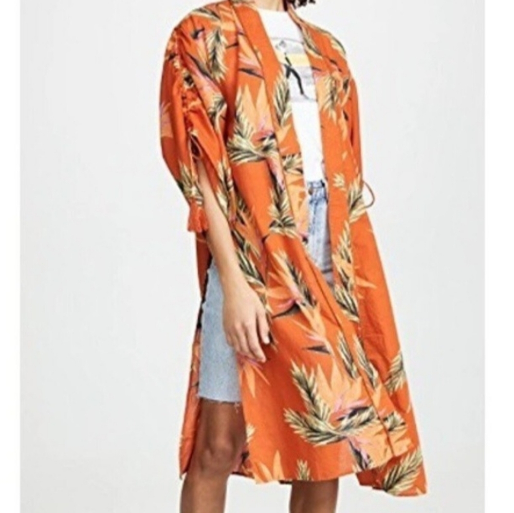 EUC! Intimately Free People - Read My Palm Kimono in Terracotta - Size M - Picture 6 of 9